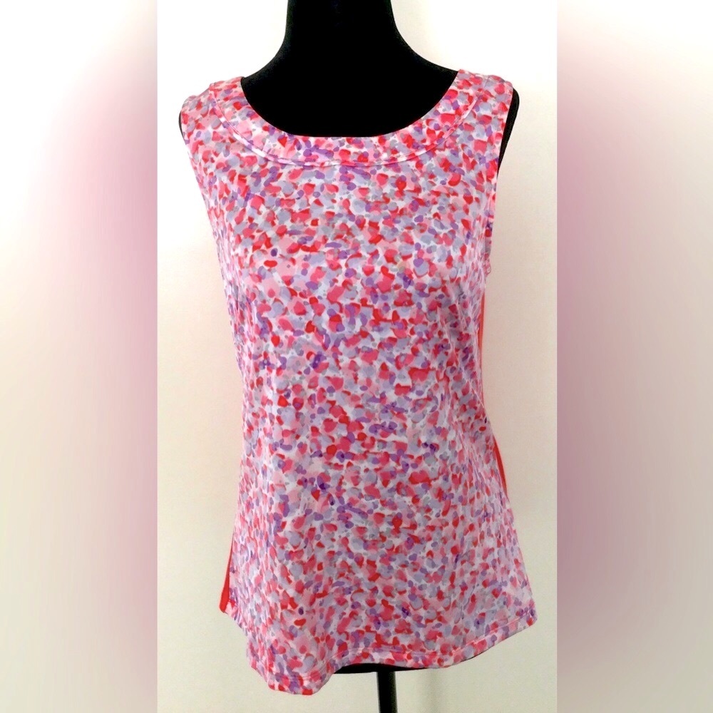 NEW! ANN TAYLOR Floral Multicolor Pink Ivory Sleeveless Top S NWT